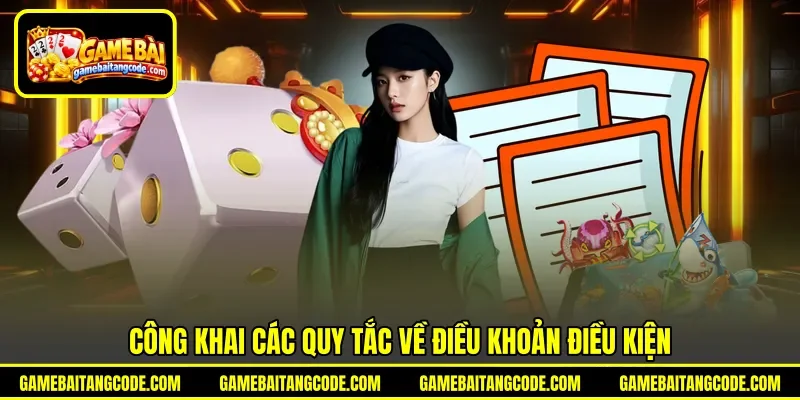 Công khai các quy tắc về điều khoản điều kiện Công khai các quy tắc về điều khoản điều kiện
